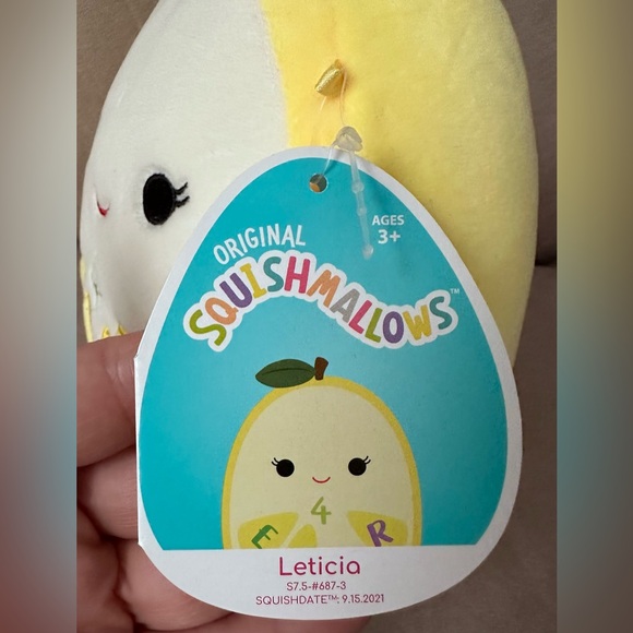 Kellytoy Leticia the 4ever Lemon Squishmallow Fruit Squad Plush Stuffed Toy 8” - Picture 11 of 13